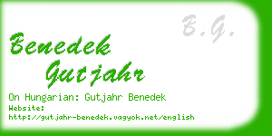 benedek gutjahr business card